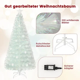 COSTWAY Kunstkerstboom 180 cm wit