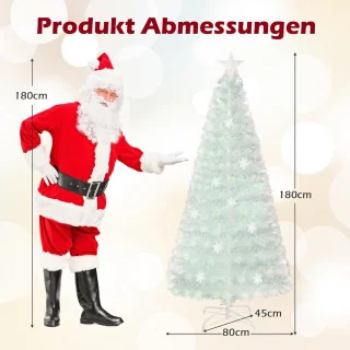 COSTWAY Kunstkerstboom 180 cm wit