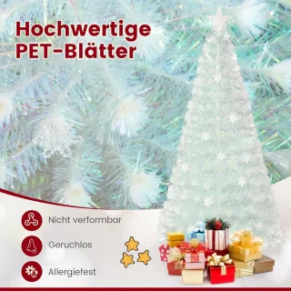 COSTWAY Kunstkerstboom 180 cm wit