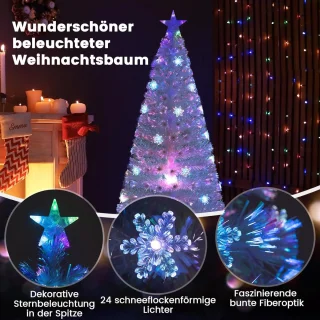 COSTWAY Kunstkerstboom 180 cm wit