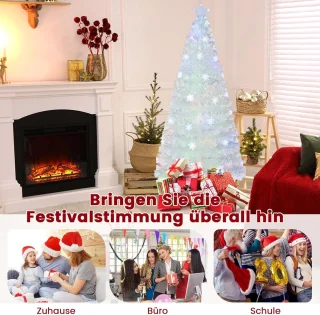 COSTWAY Kunstkerstboom 180 cm wit