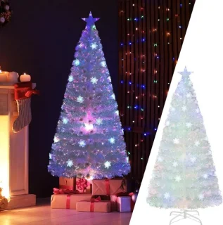 COSTWAY Kunstkerstboom 180 cm wit