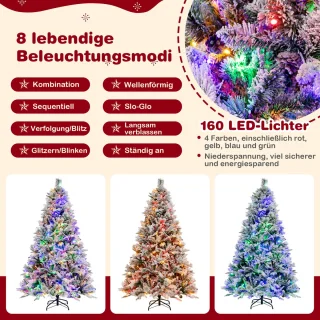 COSTWAY Kunstkerstboom 180 cm wit