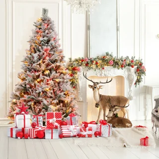 COSTWAY Kunstkerstboom 180 cm wit