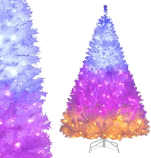 COSTWAY Kunstkerstboom 180 cm - Wit