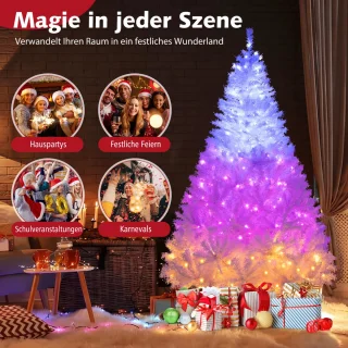 COSTWAY Kunstkerstboom 180 cm - Wit