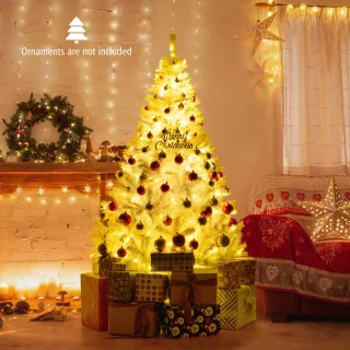 COSTWAY Kunstkerstboom 180 cm - Wit