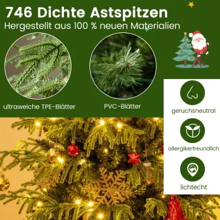 COSTWAY Kunstkerstboom 180 cm