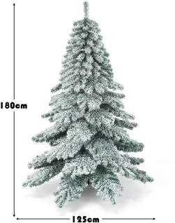 COSTWAY Kunstkerstboom 180cm met metalen standaard