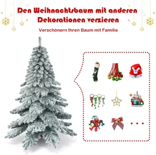 COSTWAY Kunstkerstboom 180cm met metalen standaard