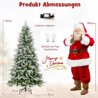 COSTWAY Kunstkerstboom 190 cm