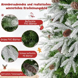 COSTWAY Kunstkerstboom 190 cm