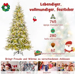 COSTWAY Kunstkerstboom 190 cm