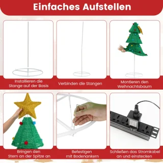 COSTWAY kunstkerstboom 192 cm