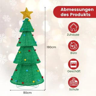COSTWAY kunstkerstboom 192 cm