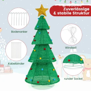 COSTWAY kunstkerstboom 192 cm