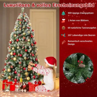 COSTWAY Kunstkerstboom 195 cm