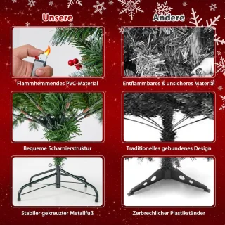 COSTWAY Kunstkerstboom 195 cm