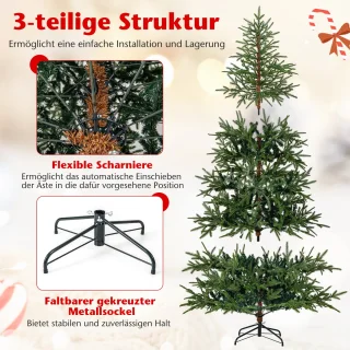 COSTWAY Kunstkerstboom 210 cm