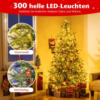 COSTWAY Kunstkerstboom 210 cm