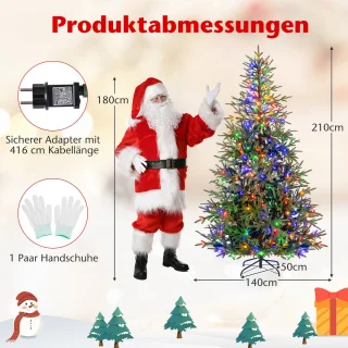 COSTWAY Kunstkerstboom 210 cm