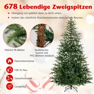 COSTWAY Kunstkerstboom 210 cm