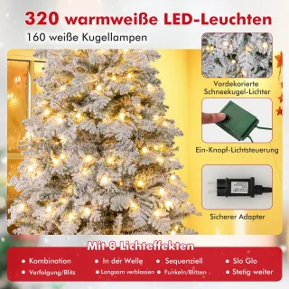 COSTWAY Kunstkerstboom 210 cm