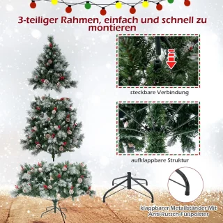 COSTWAY Kunstkerstboom 210 cm