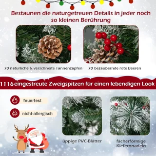 COSTWAY Kunstkerstboom 210 cm
