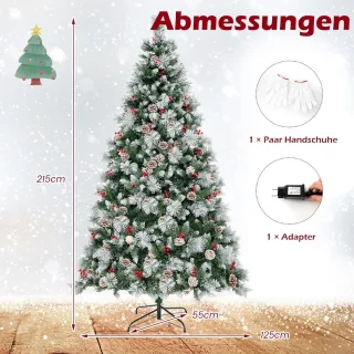 COSTWAY Kunstkerstboom 210 cm