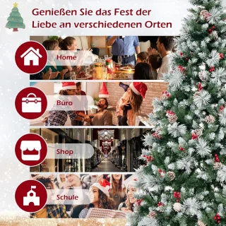 COSTWAY Kunstkerstboom 210 cm