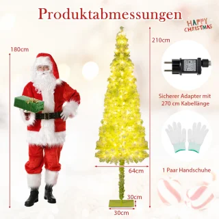 COSTWAY Kunstkerstboom 210 cm