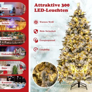 COSTWAY Kunstkerstboom 210 cm groen