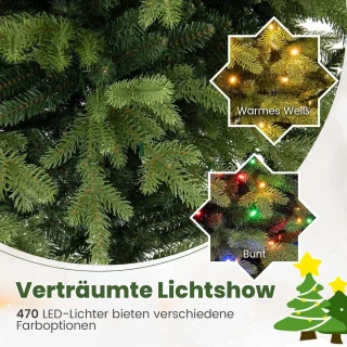 COSTWAY Kunstkerstboom 210 cm groen
