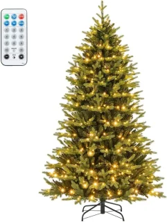 COSTWAY Kunstkerstboom 210 cm groen