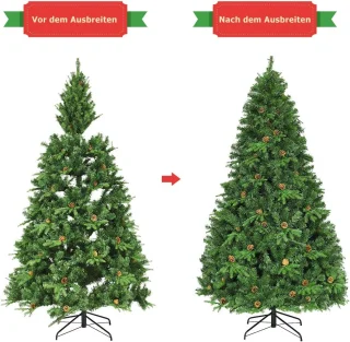 COSTWAY Kunstkerstboom 210 cm