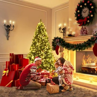 COSTWAY Kunstkerstboom 210 cm
