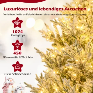 COSTWAY Kunstkerstboom 210 cm