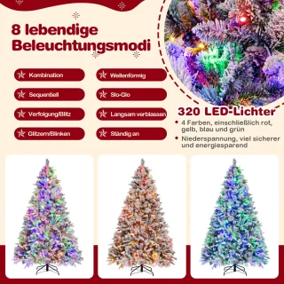COSTWAY Kunstkerstboom 210 cm wit
