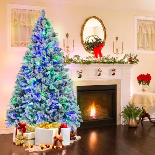 COSTWAY Kunstkerstboom 210 cm wit