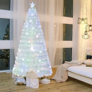 COSTWAY Kunstkerstboom 210 cm wit
