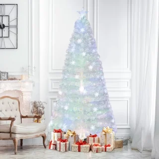 COSTWAY Kunstkerstboom 210 cm wit
