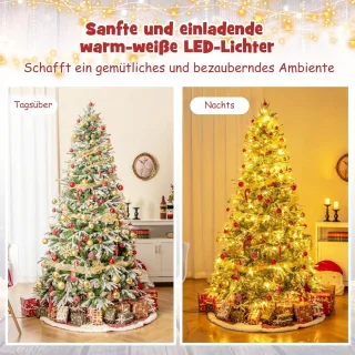 COSTWAY Kunstkerstboom 225 cm Dennenboom