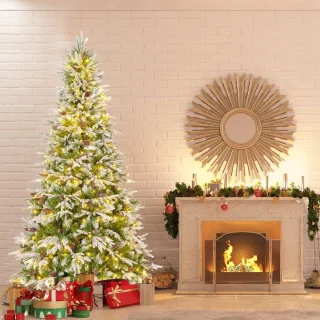 COSTWAY Kunstkerstboom 225 cm Dennenboom