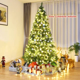 COSTWAY Kunstkerstboom 225 cm Dennenboom Groen