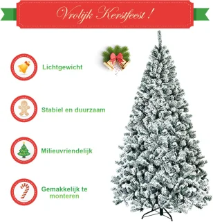 COSTWAY Kunstkerstboom 225 cm