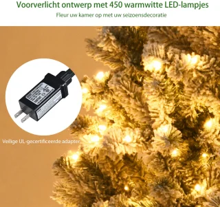 COSTWAY Kunstkerstboom 225 cm