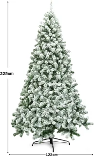 COSTWAY kunstkerstboom 230 cm met metalen standaard