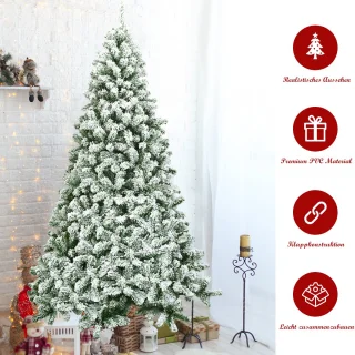 COSTWAY kunstkerstboom 230 cm met metalen standaard
