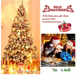 COSTWAY kunstkerstboom 230 cm met metalen standaard